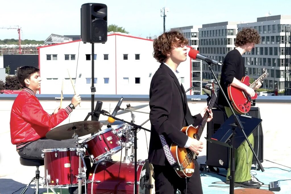 Beatles rooftop tribute performed by Cologne International School students on the school's rooftop.